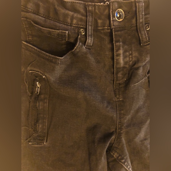 Hot Topic Denim Goth / Punk Black Hi-Rise Super Skinny Jeans | Size 3 - Picture 7 of 16